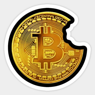Bitcoin with a bite Sticker